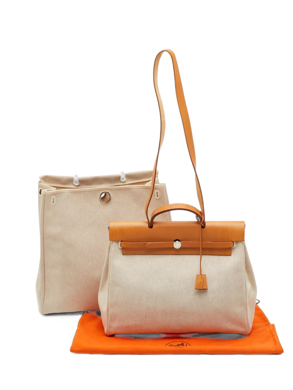 Pre-owned Hermes 2003 39 Herbag Tote Bag In Neutrals