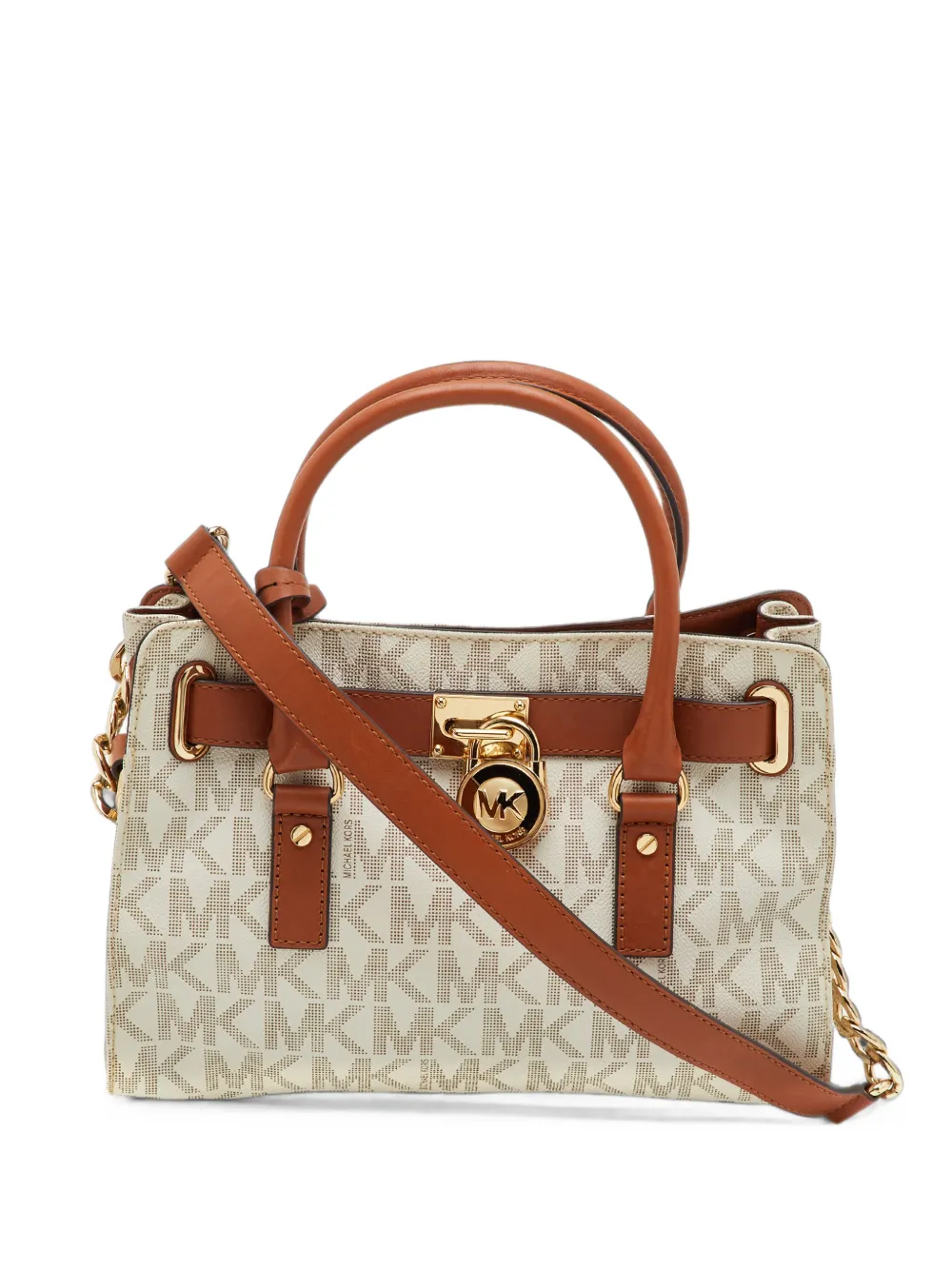 Michael Kors Vintage Hamilton belted tote bag - Bianco