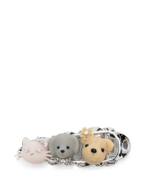 YVMIN crystal-embellished animal hair clip