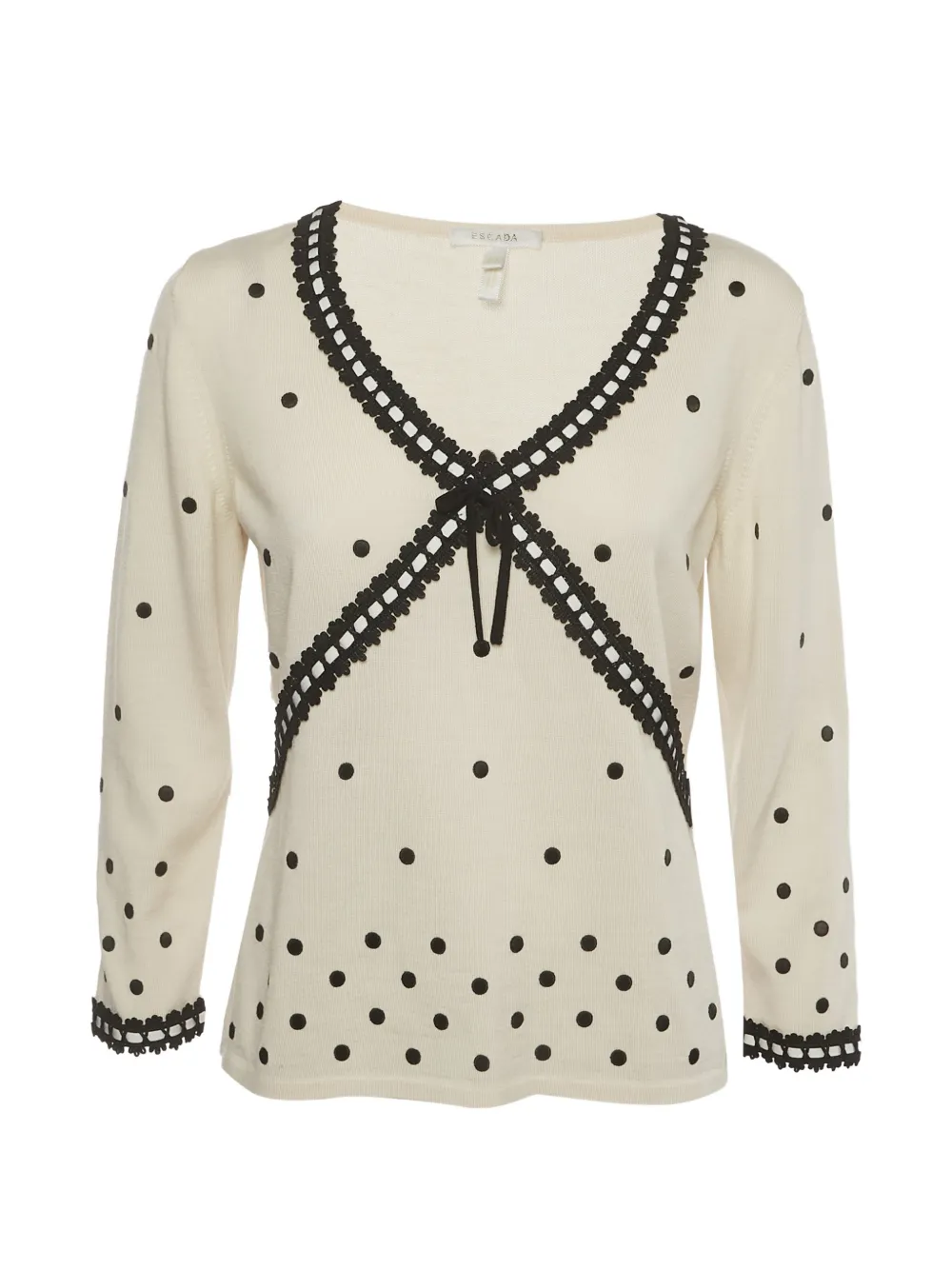 Max Mara polka-dot V-neck top - Giallo