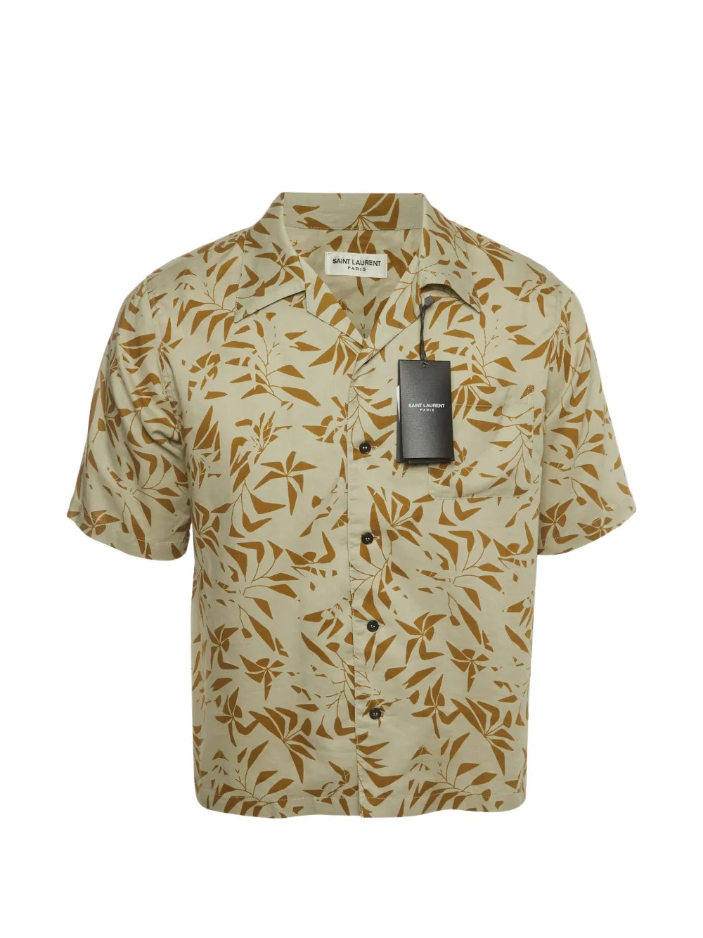 Saint Laurent Pre-Owned palm tree-print shirt - Grau