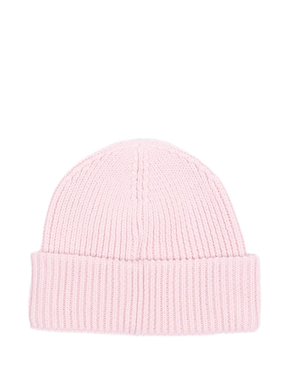 K Way Kids logo-patch ribbed-knit beanie hat Roze