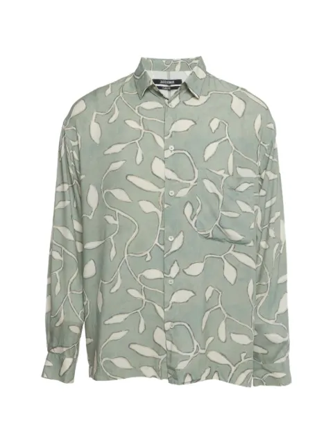 Jacquemus Pre-Owned 2021 La Chemise Baou leaf-print shirt