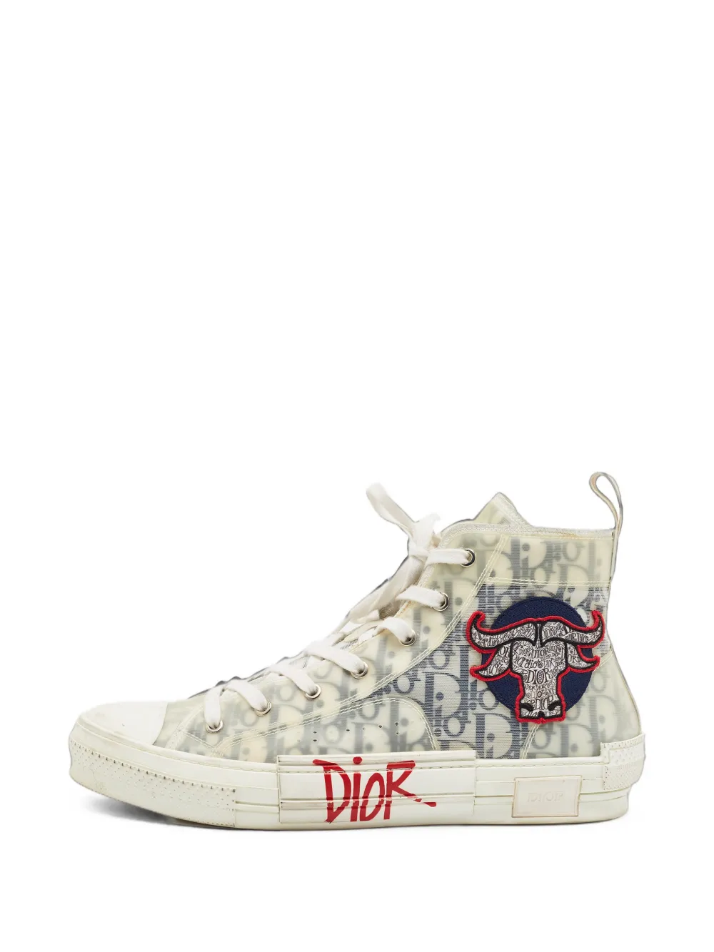 Christian Dior Pre-Owned x Shawn Stüssy B23 high-top sneakers - Nude