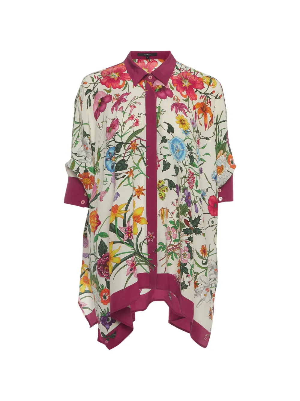 Gucci Pre-Owned floral-print silk blouse - Toni neutri