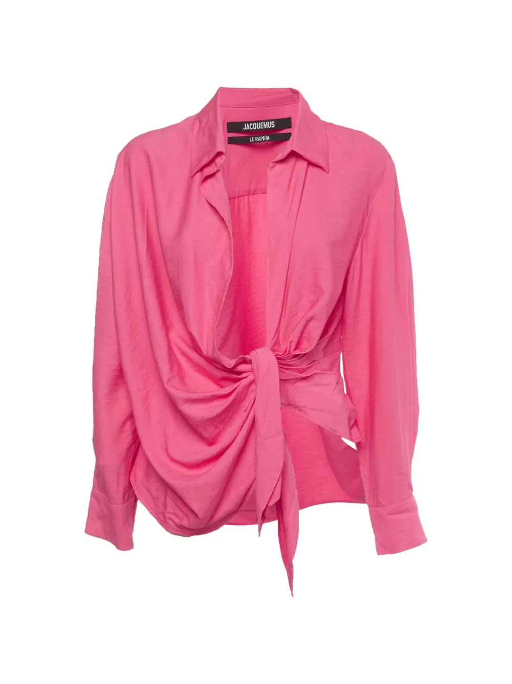 Jacquemus Pre-Owned 2023 Le Raphia draped shirt - Rosa