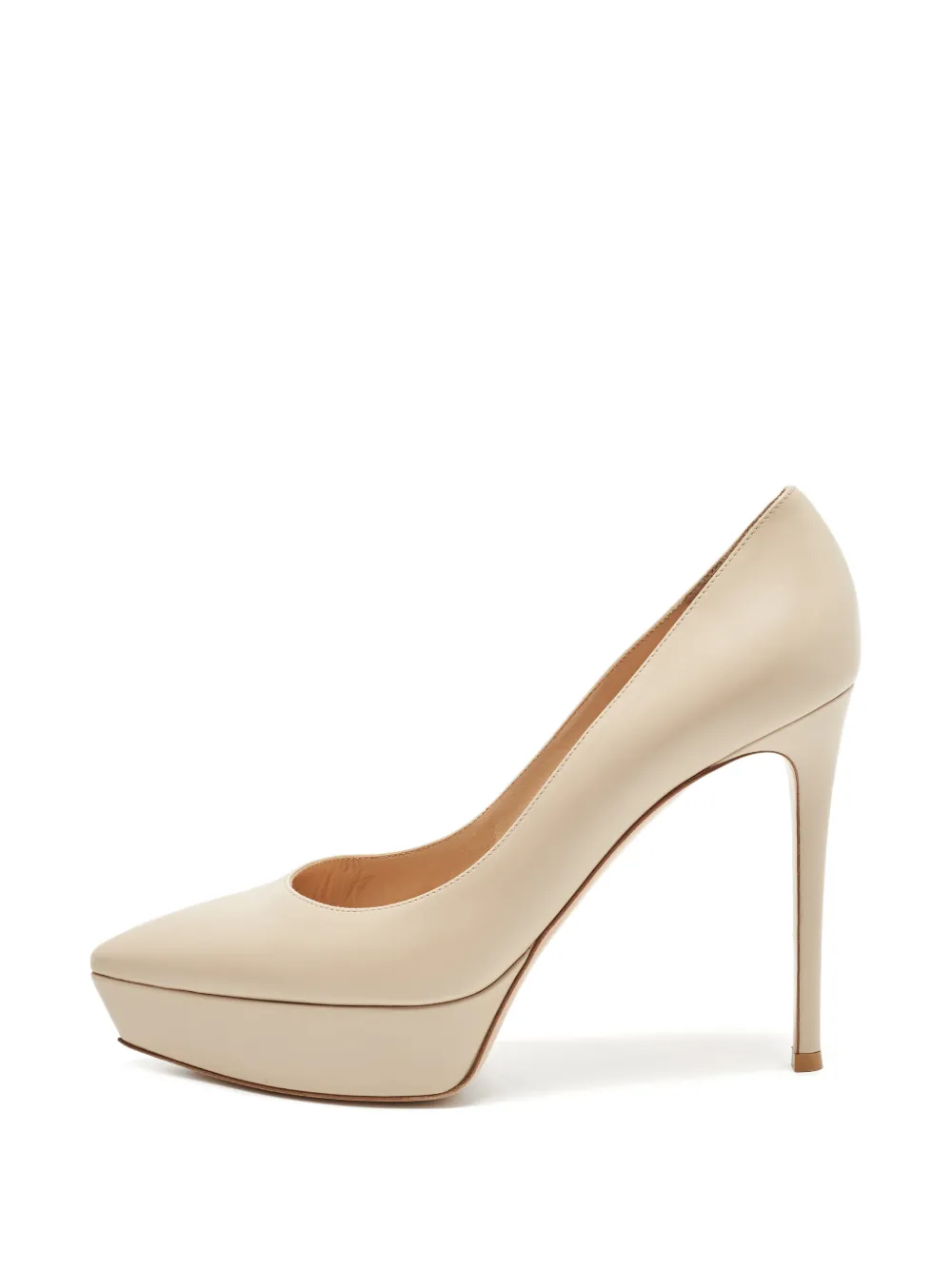 Gianvito Rossi pointed-toe platform pumps - Toni neutri