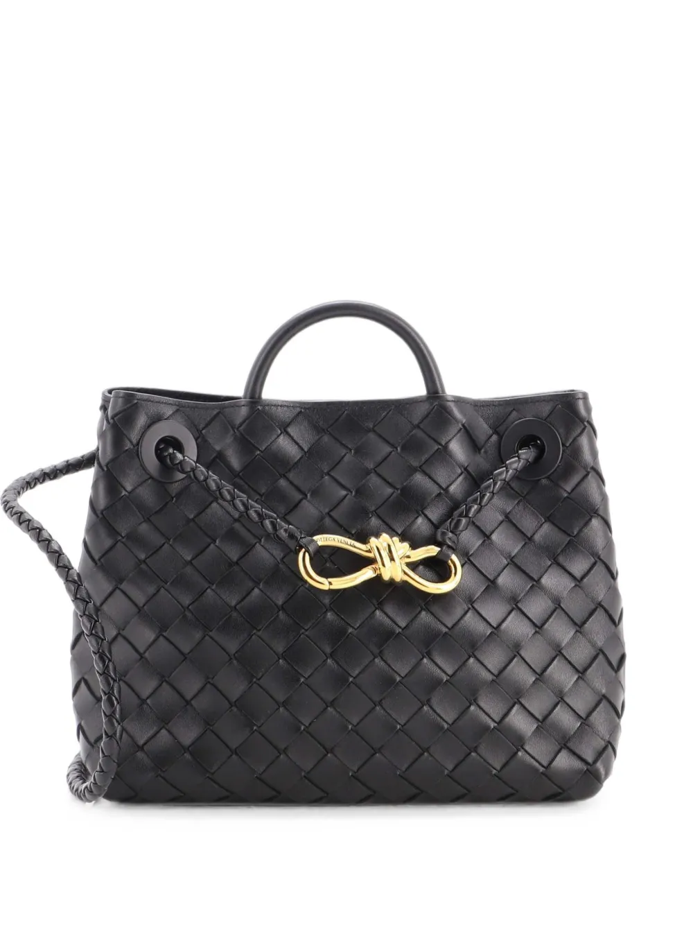 Bottega Veneta Pre-Owned Andiamo Top Handle Bag Intrecciato Nappa Small satchel - Nero