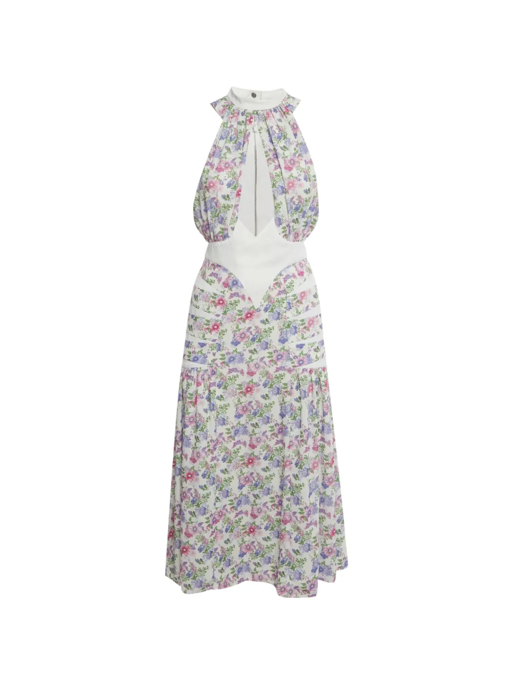 Paco Rabanne Pre-Owned robe fleurie à dos-nu - Blanc Paco Rabanne Pre-Owned robe fleurie à dos-nu - Blanc