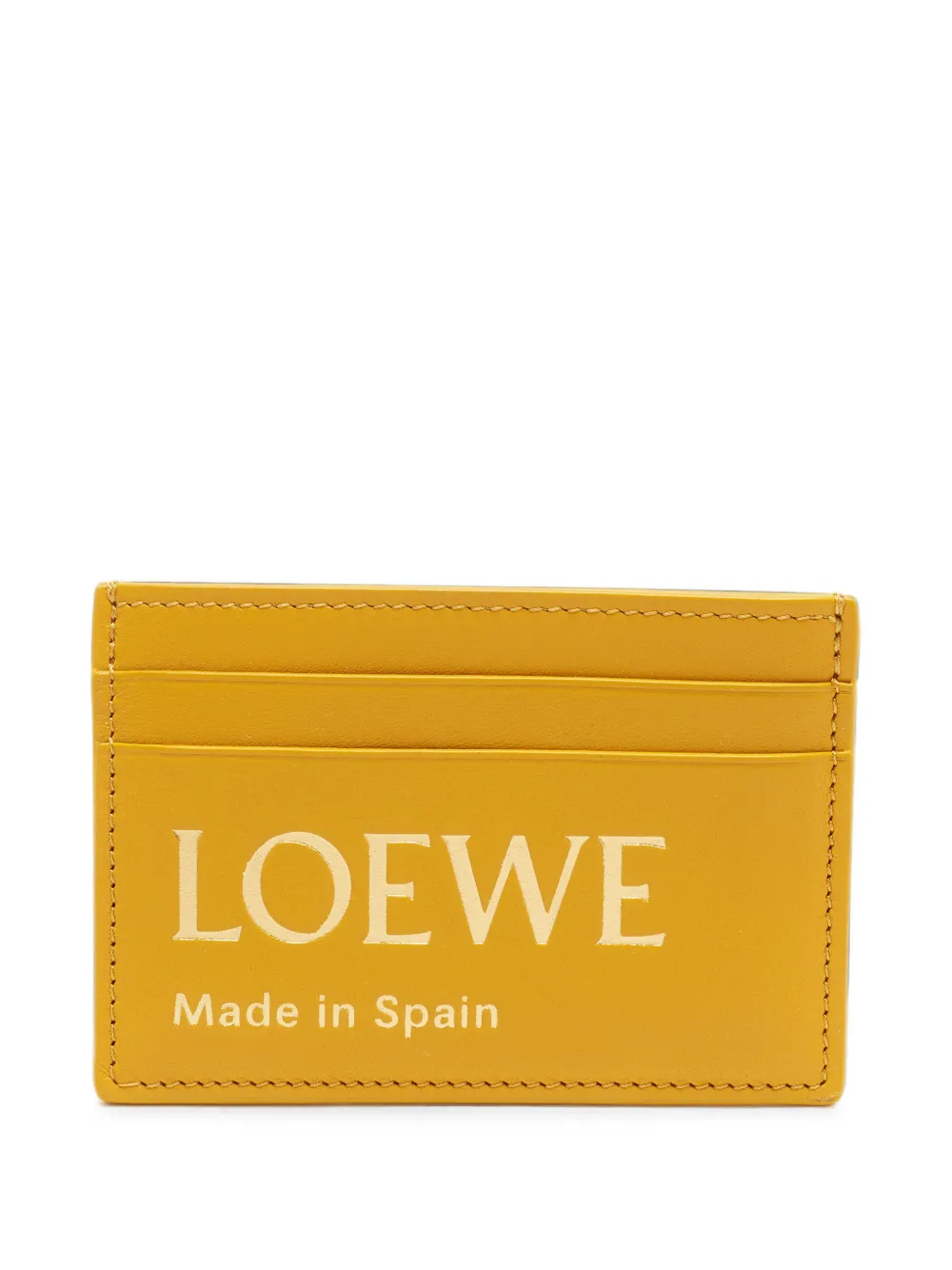 Loewe Pre-Owned 2023 logo-detail leather card holder - Gelb
