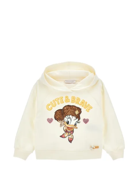Monnalisa Daisy Duck graphic-print hoodie