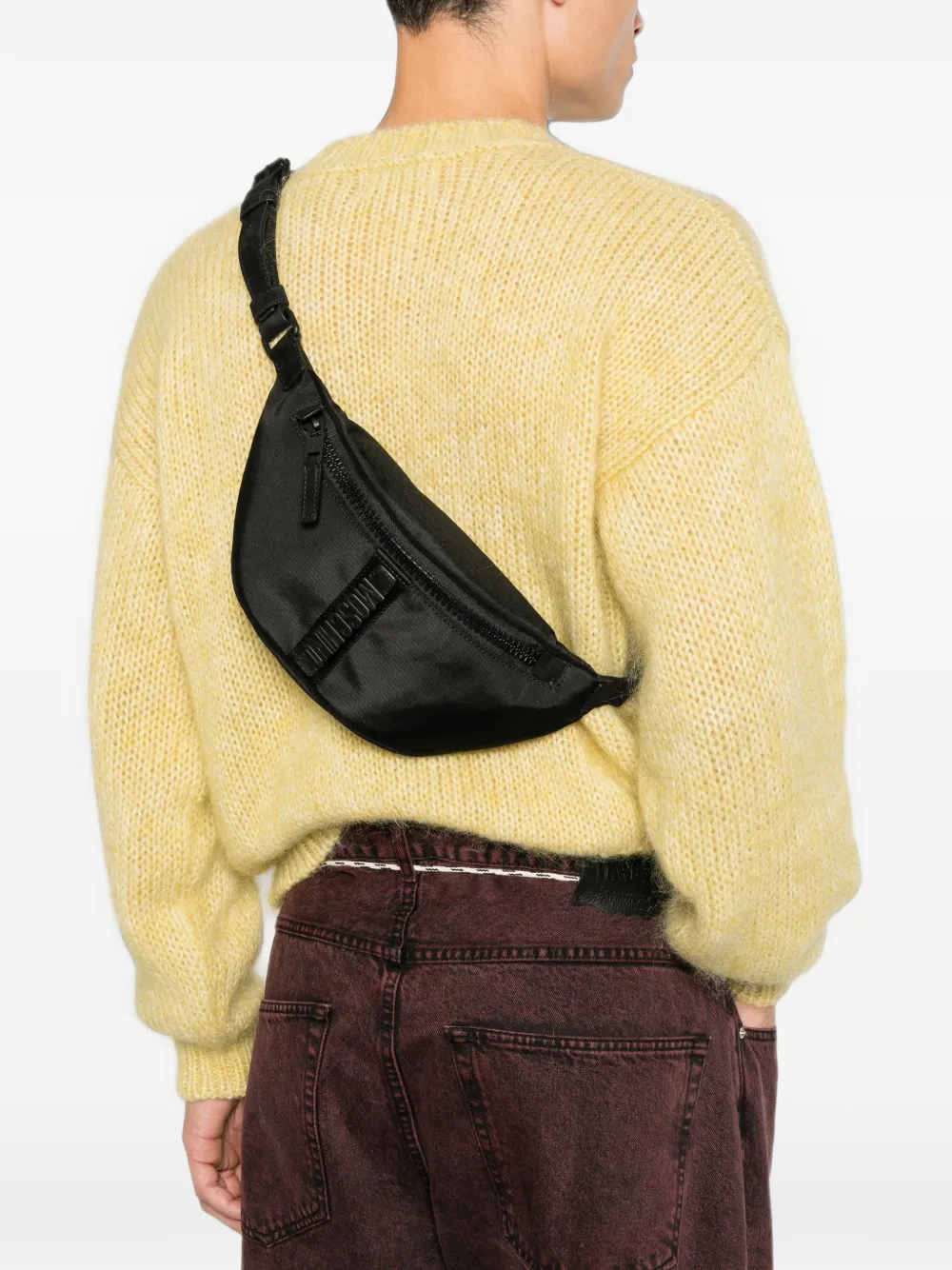 Moschino Heuptas met logopatch Zwart