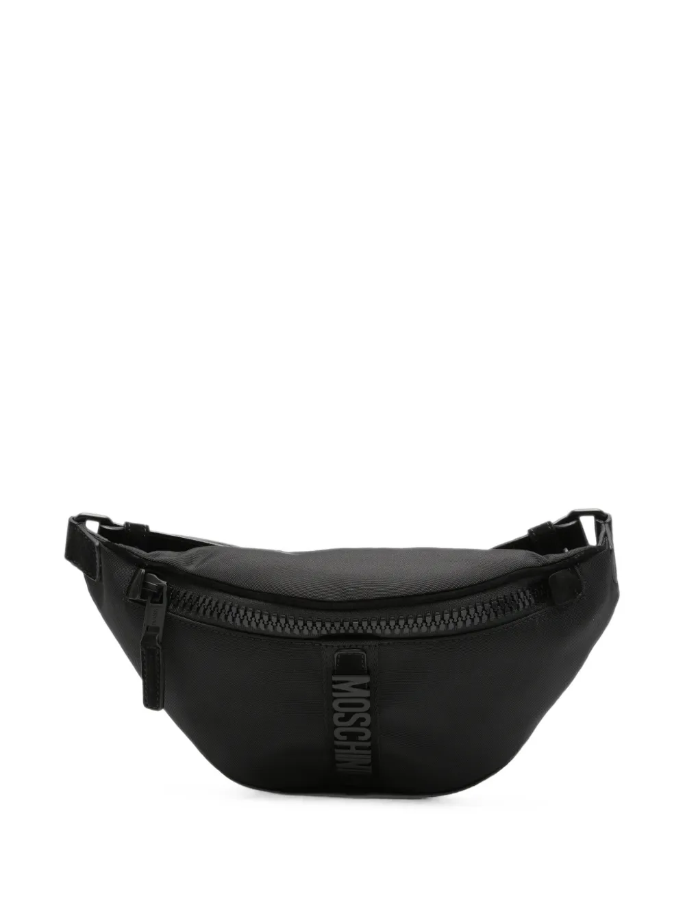 Moschino logo-patch belt bag - Nero