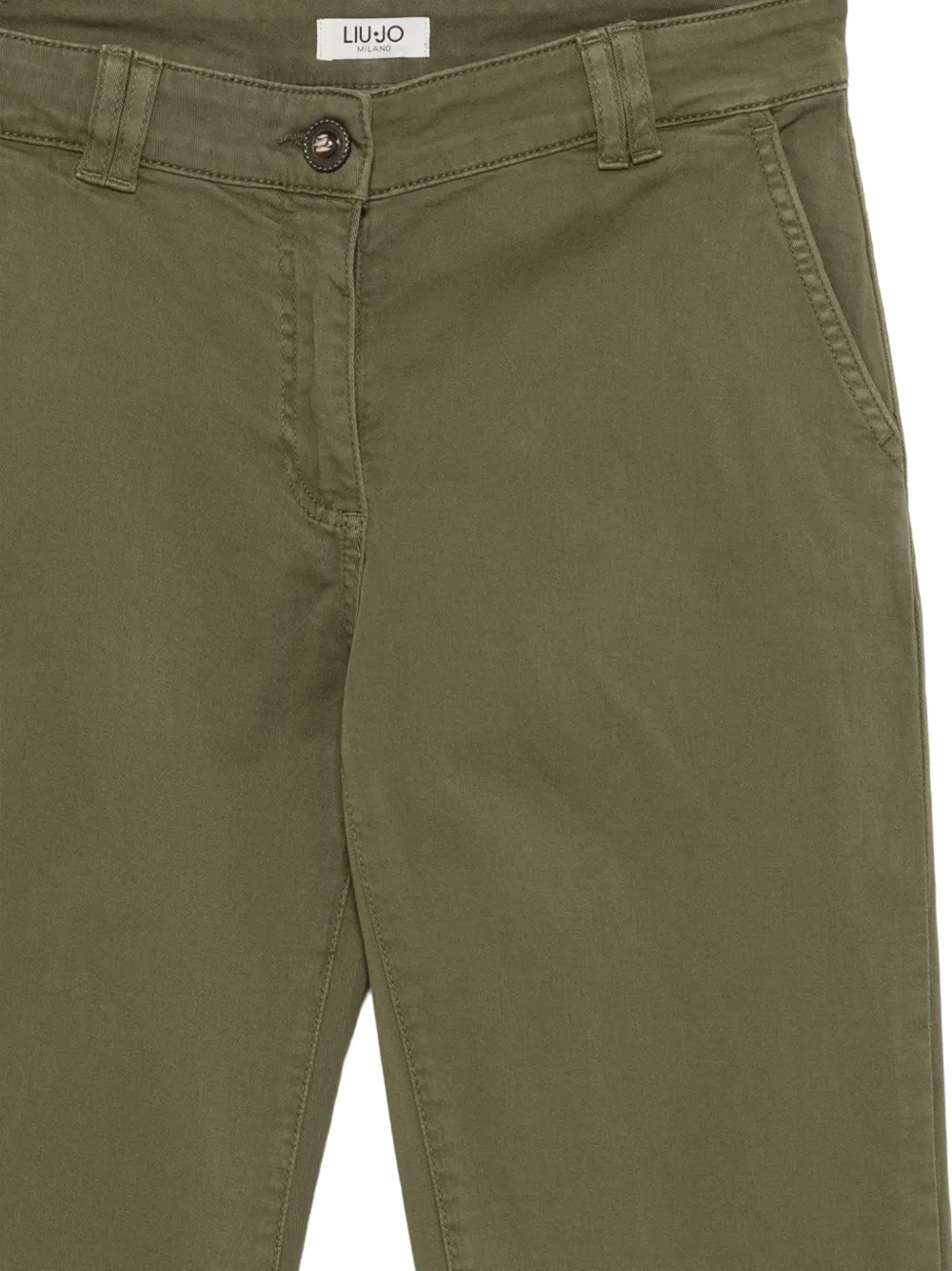 LIU JO Broek met geborduurd logo Groen