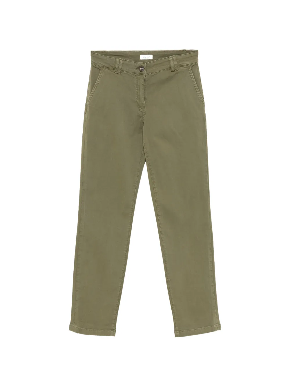 LIU JO Pantaloni crop con logo ricamato - Verde