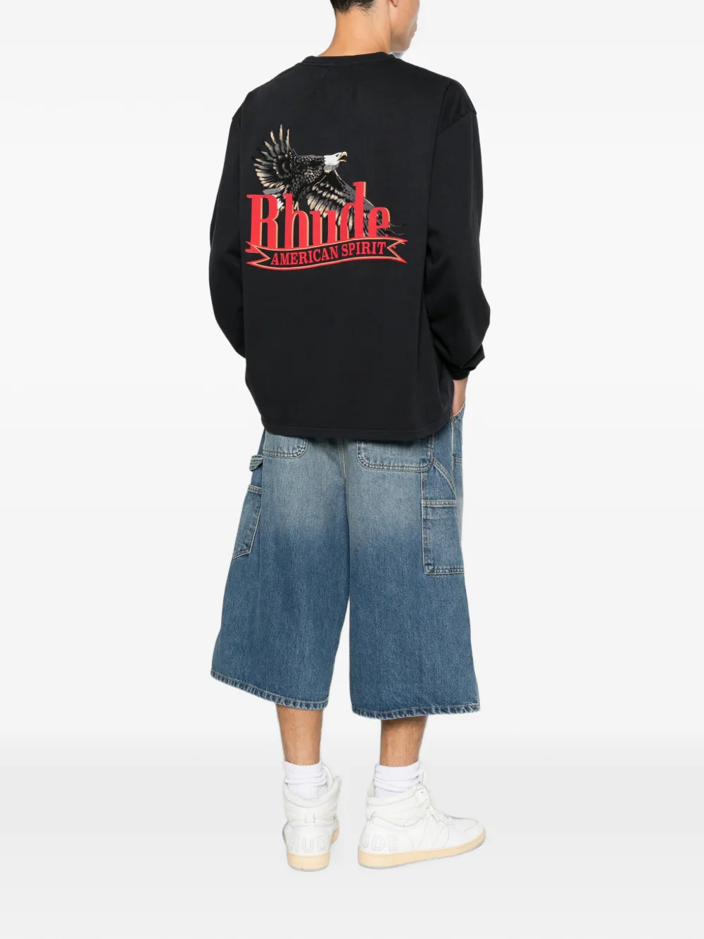 RHUDE T-shirt met borstzak Zwart