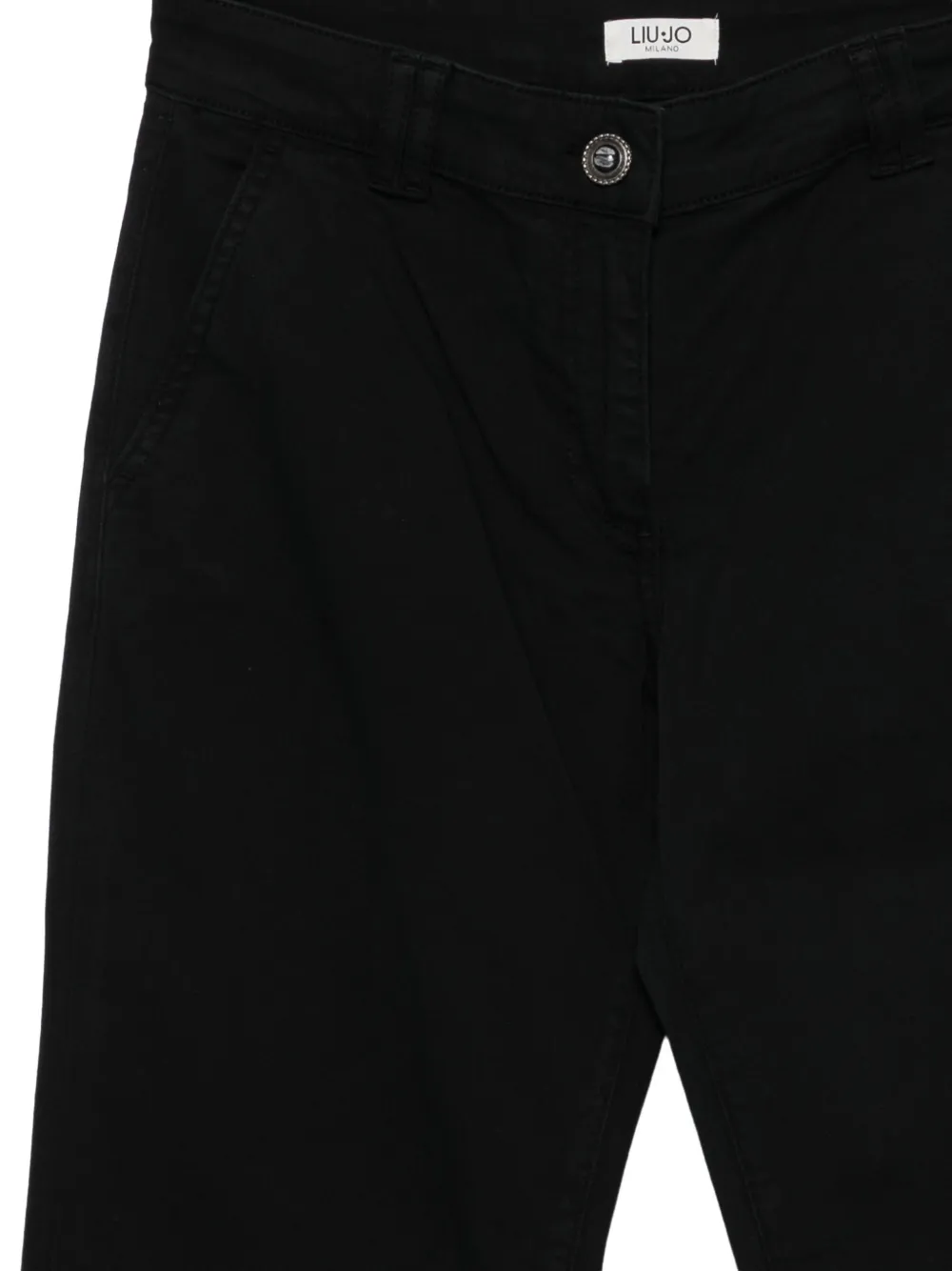 LIU JO Cropped broek met knoopsluiting Zwart