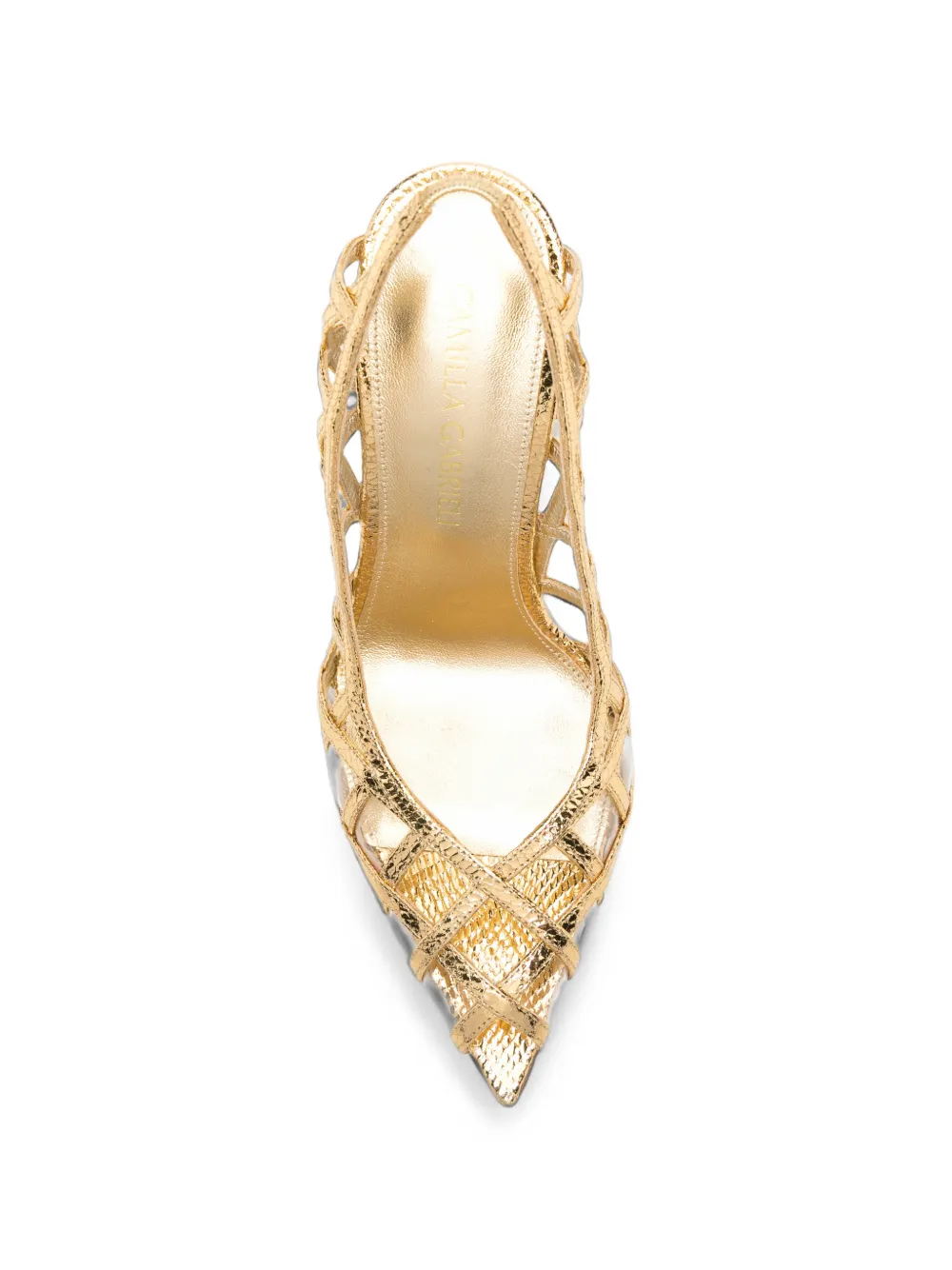 Camilla Gabrieli Angelina cage-style sandals Goud