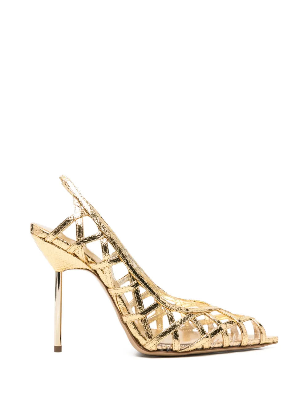 Camilla Gabrieli Angelina cage-style sandals Goud