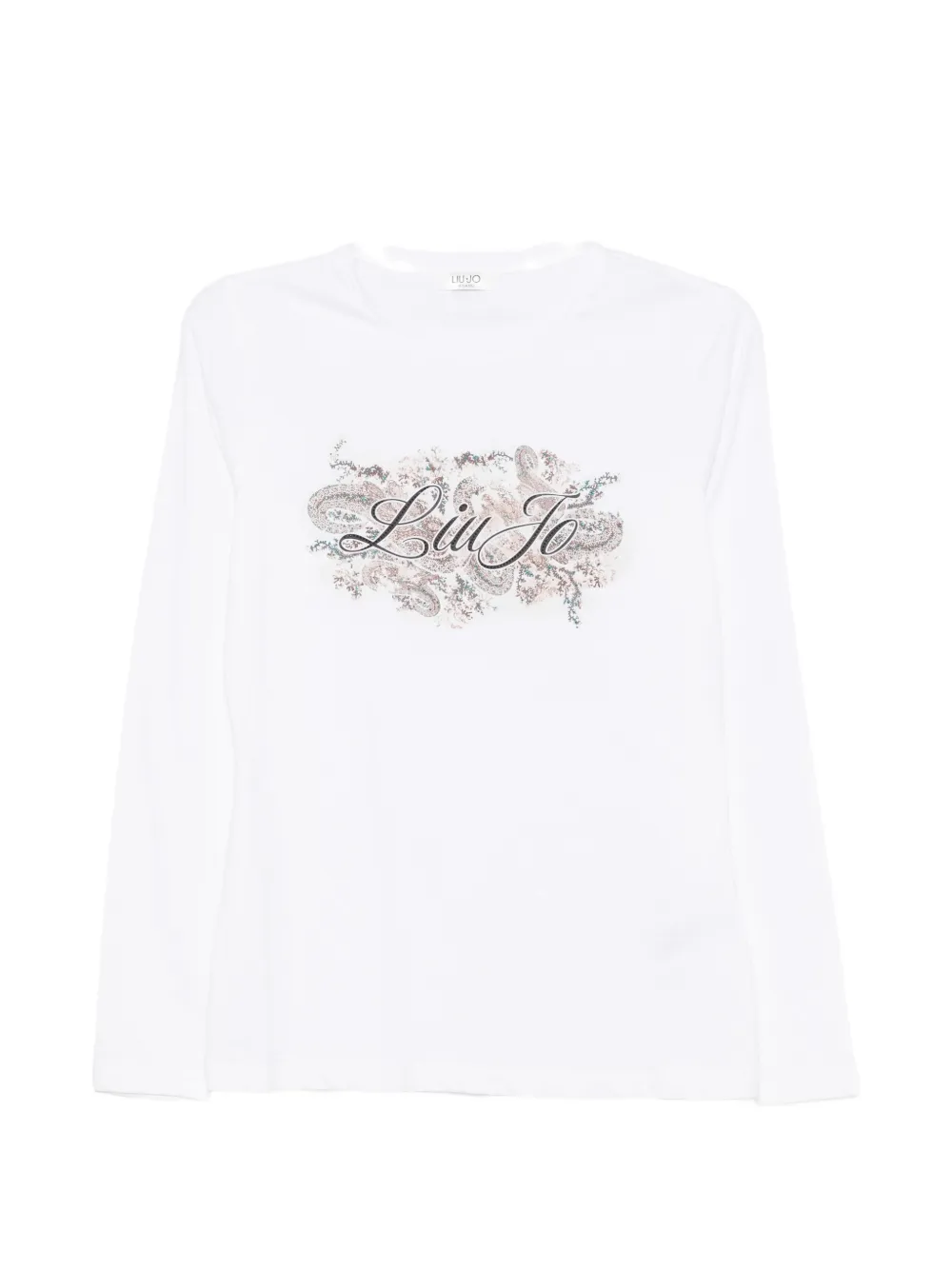 LIU JO logo-print long-sleeve T-shirt - Weiß