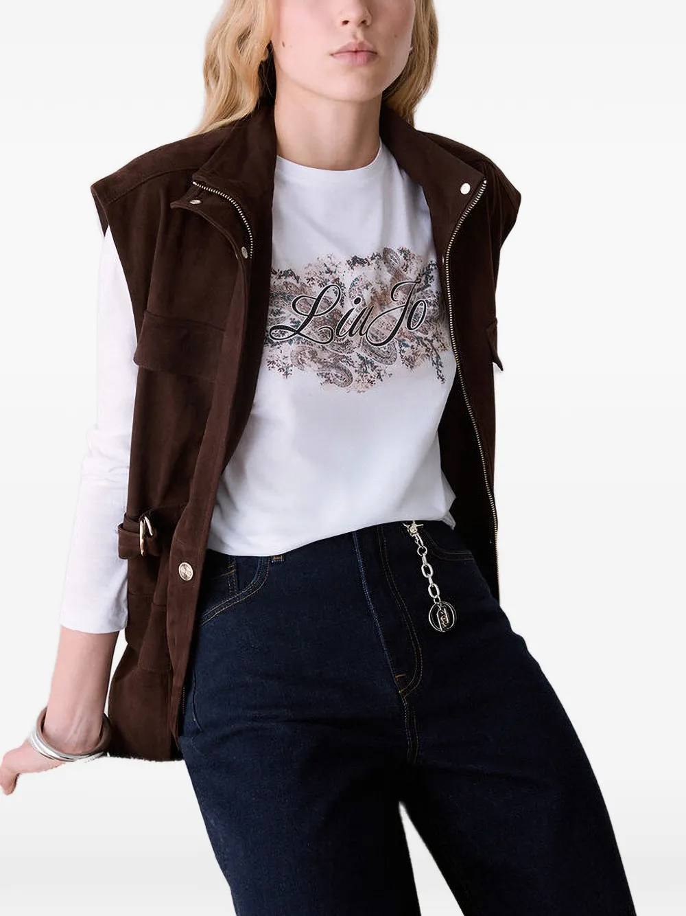 LIU JO T-shirt met logoprint Wit