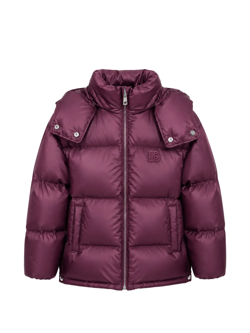 Dolce & Gabbana Kids DG logo puffer jacket - Viola