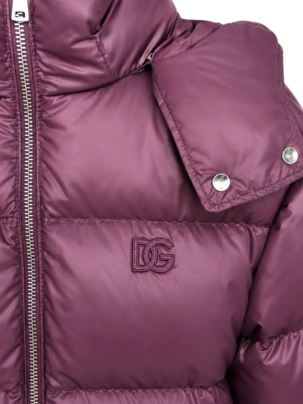 Dolce & Gabbana Kids Donsjack met DG-logo Paars