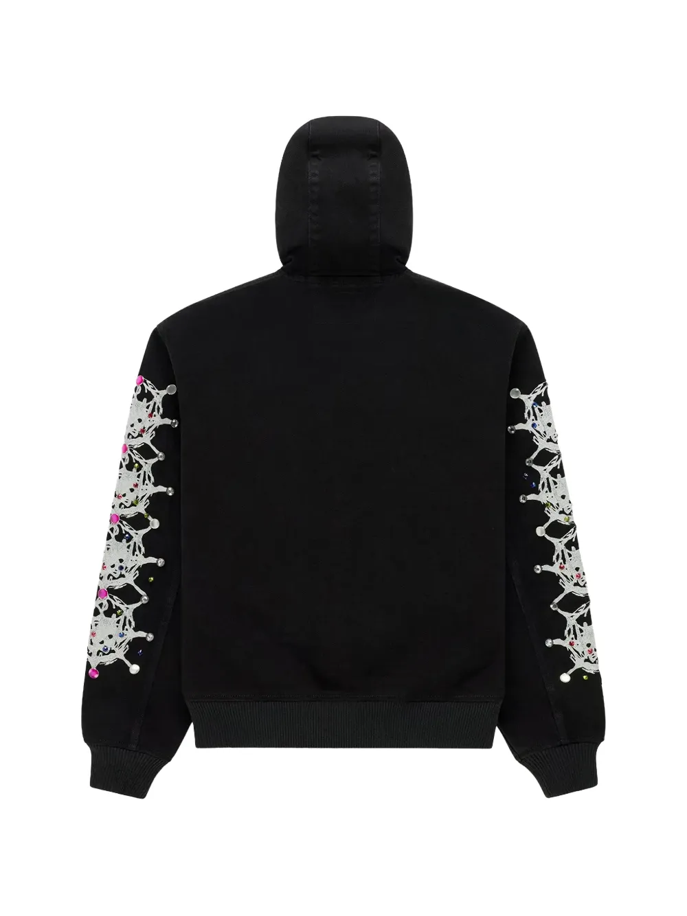 SP5DER Webstone hoodie met rits Zwart