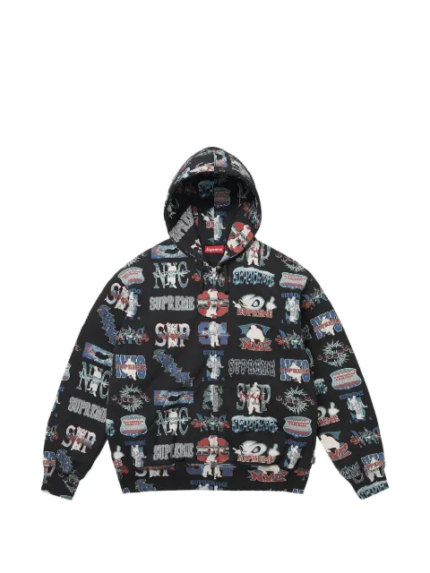 Supreme Flash zip-up hoodie