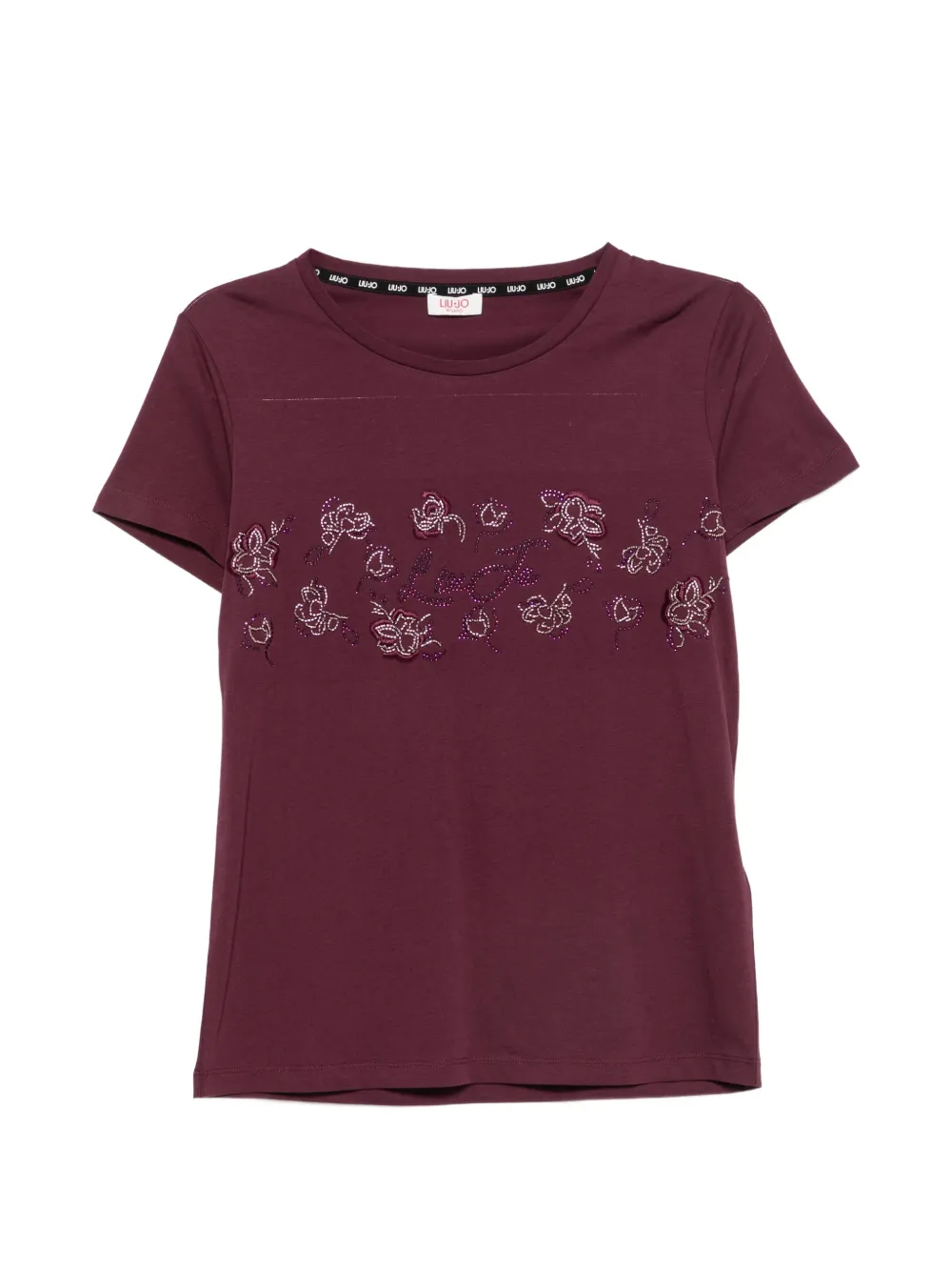 LIU JO rhinestone-embellished T-shirt - Rot