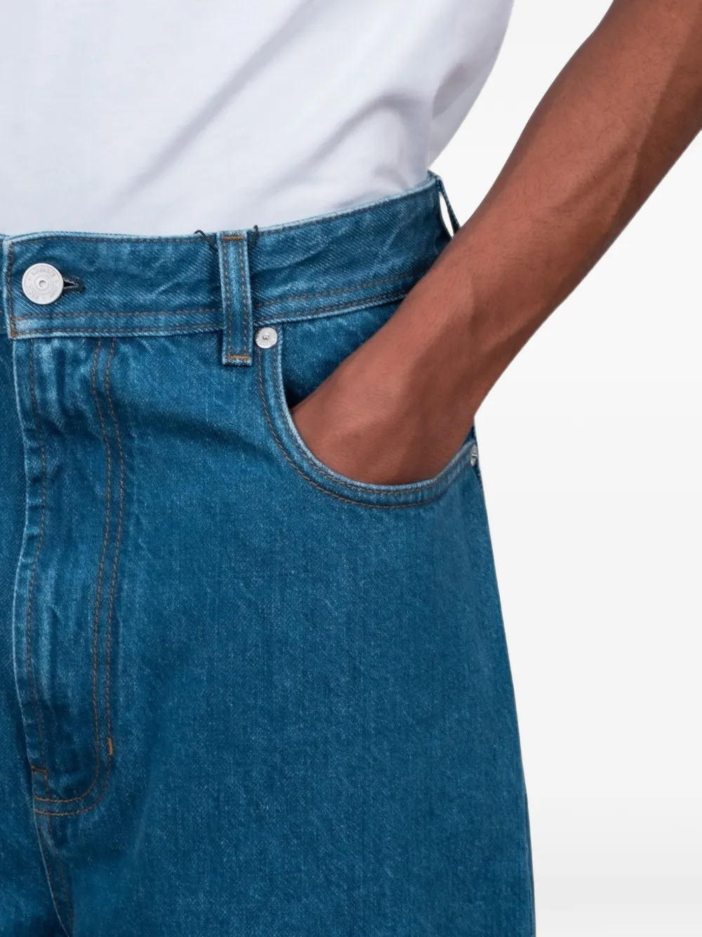 Lacoste Jeans met vijf zakken Blauw