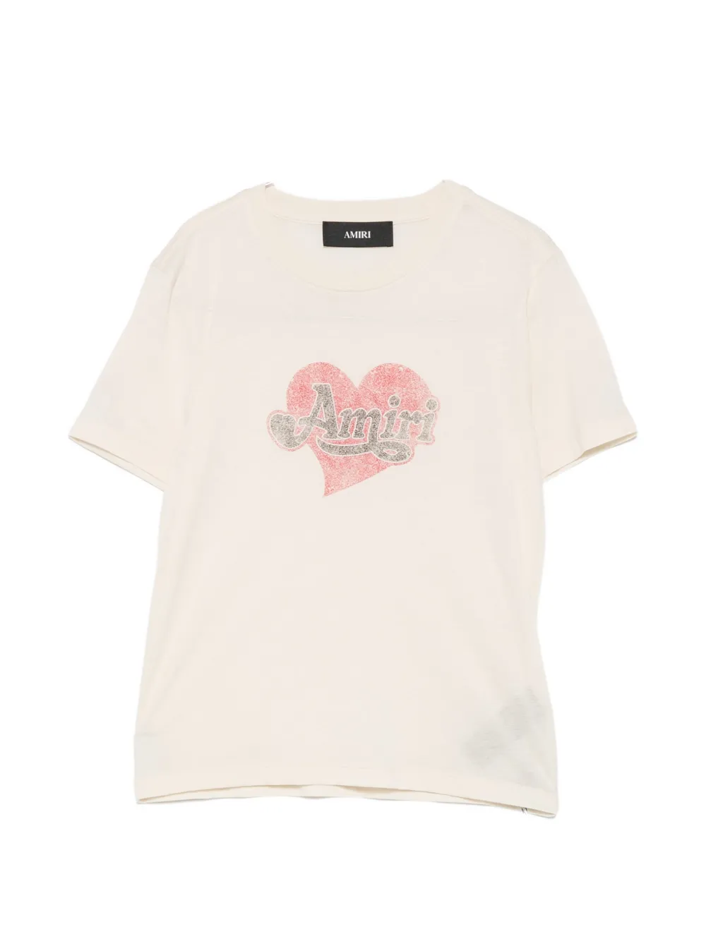 AMIRI heart logo-print T-shirt - Nude
