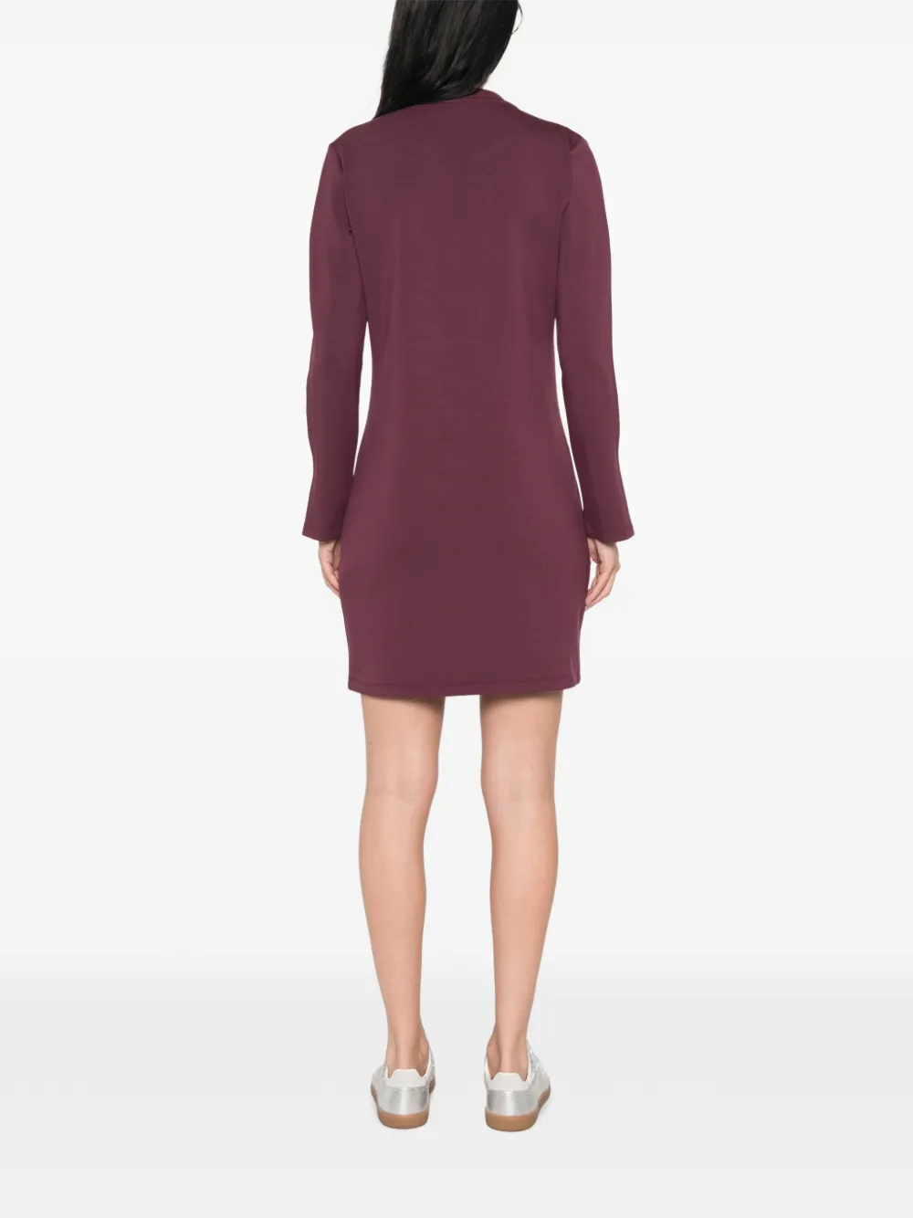 LIU JO logo-embellished long-sleeve mini dress Paars