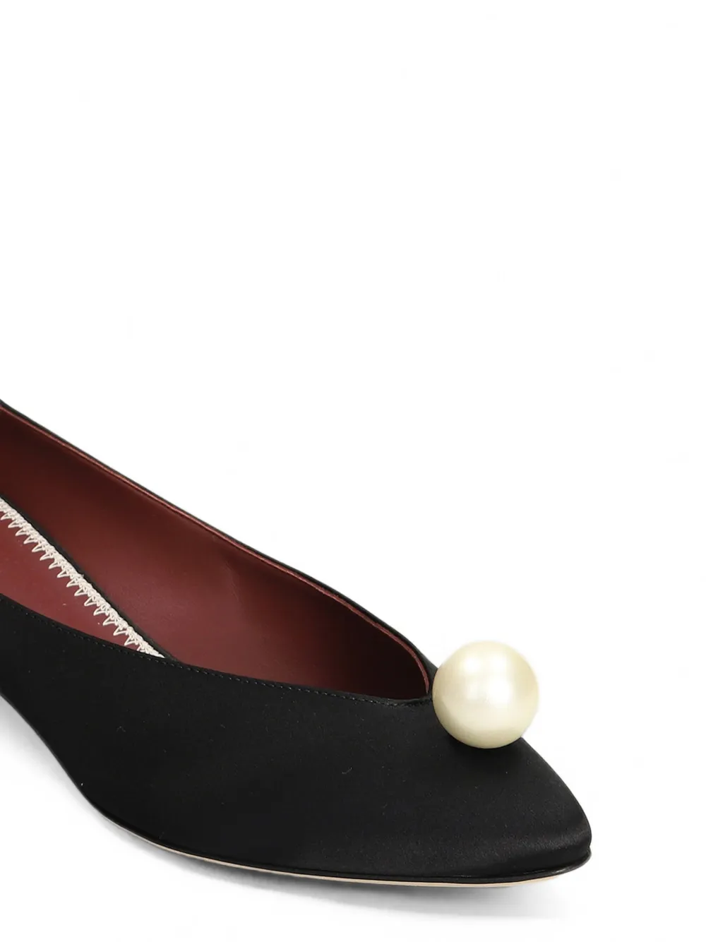 Magda Butrym pearl-embellished pointed-toe pumps Zwart