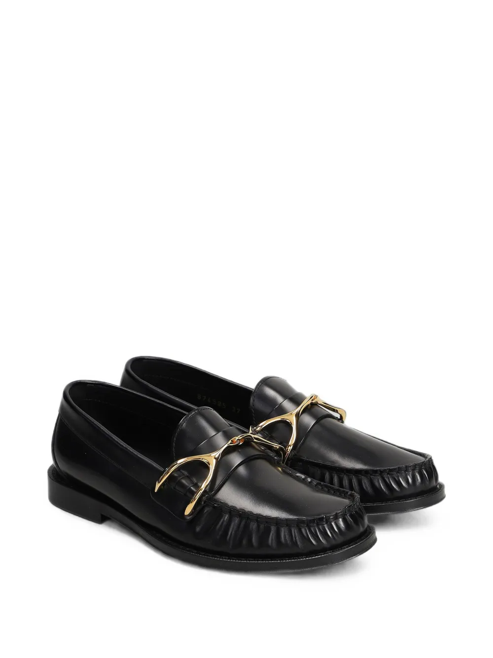 Alexander Mcqueen Wishbone Leather Loafers In Multi