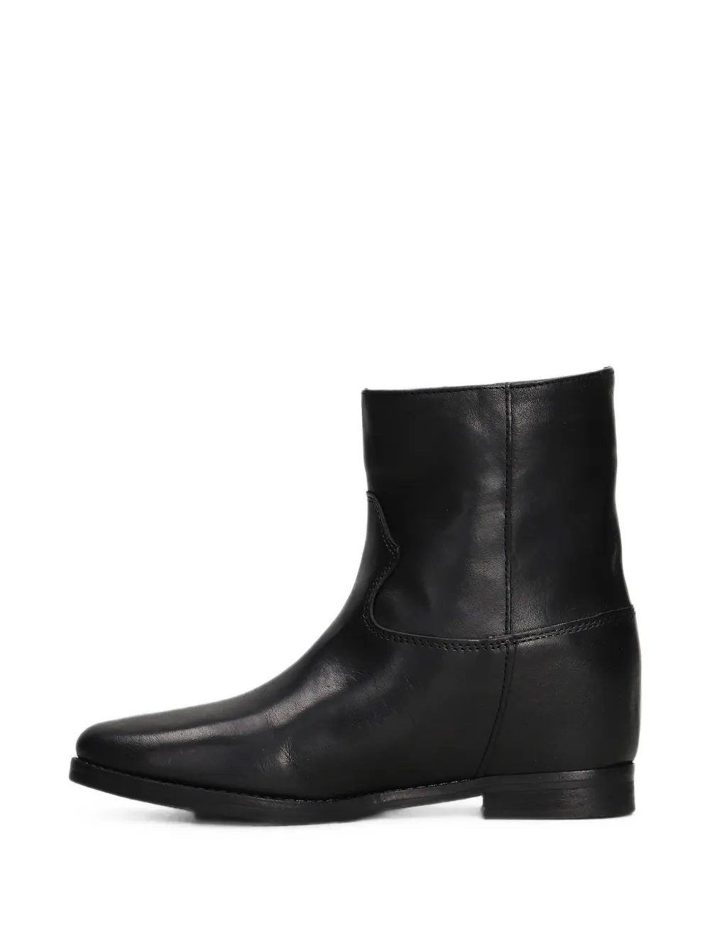 Julie Dee western-style leather ankle boots Zwart