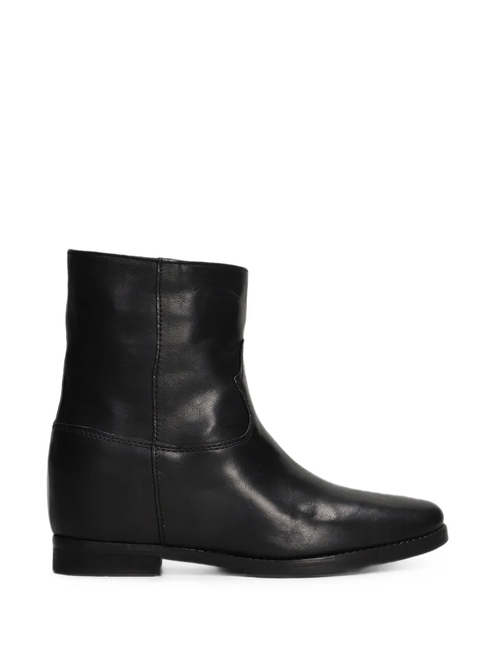 Julie Dee western-style leather ankle boots Zwart