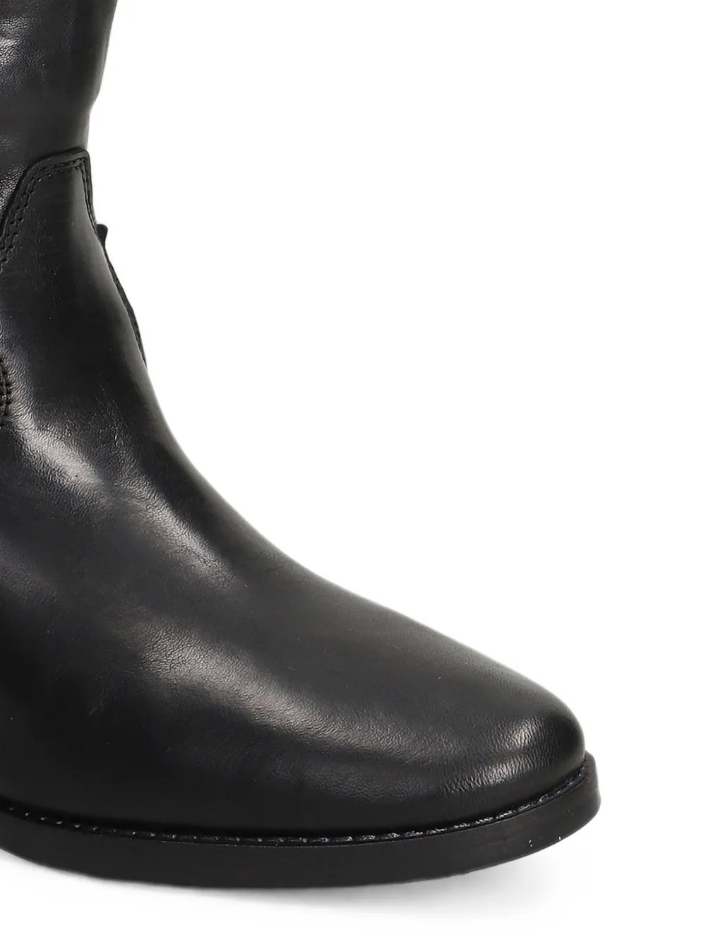 Julie Dee western-style leather ankle boots Zwart