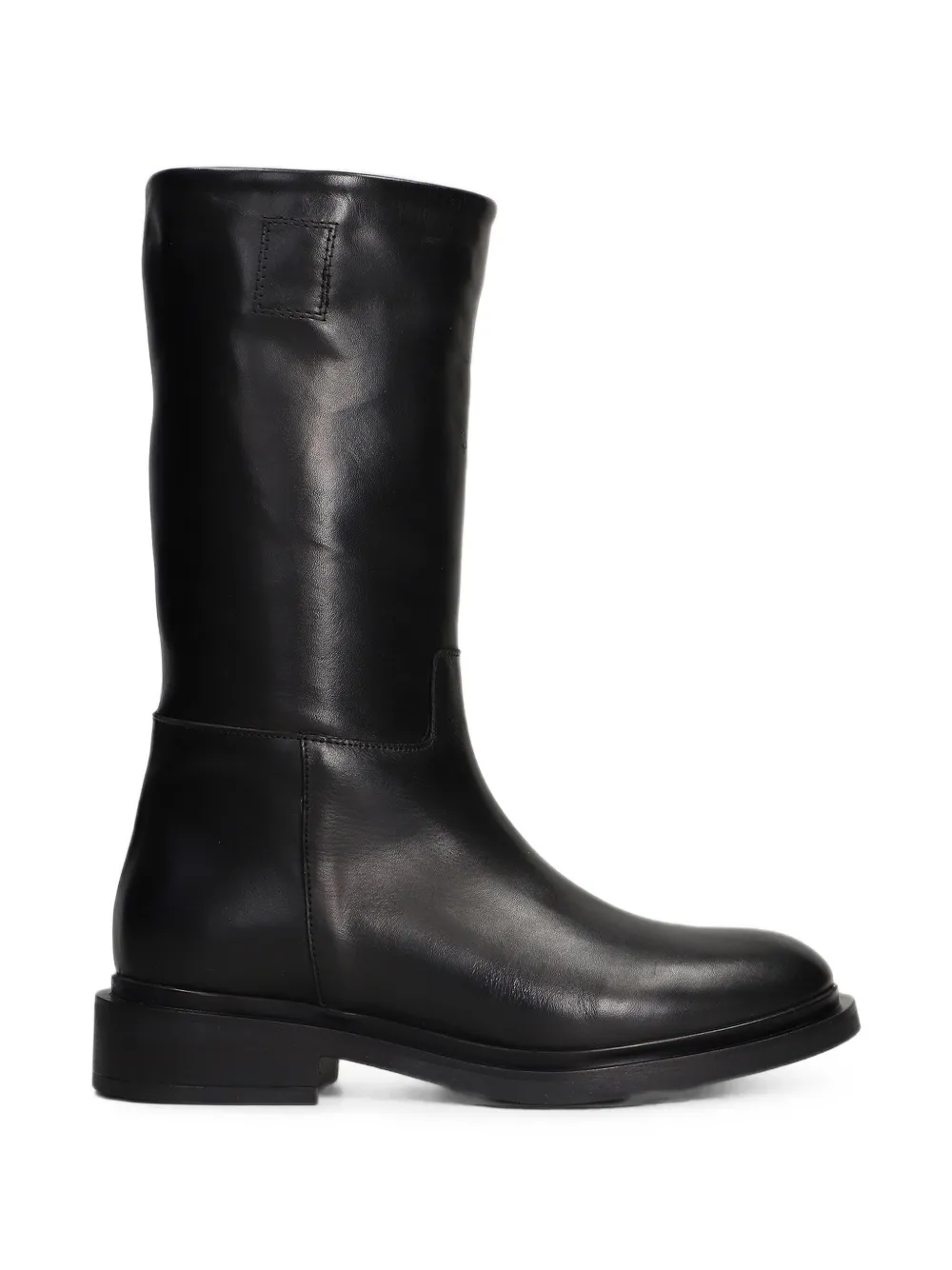 Julie Dee knee-high leather boots Zwart