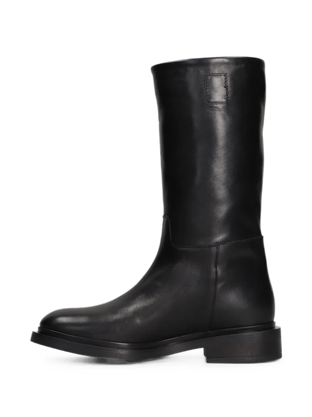 Julie Dee knee-high leather boots Zwart