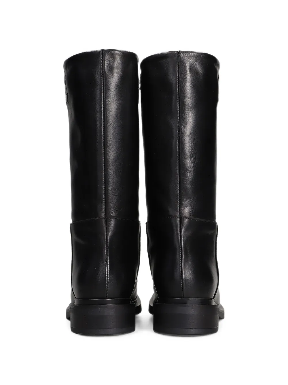 Julie Dee knee-high leather boots Zwart