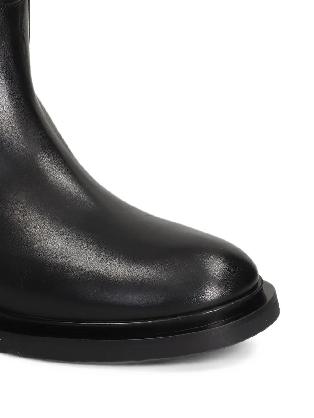 Julie Dee knee-high leather boots Zwart