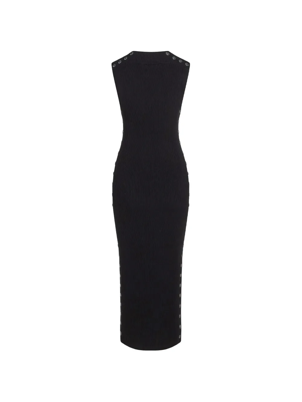 Karl Lagerfeld Ribgebreide jurk met studs Zwart