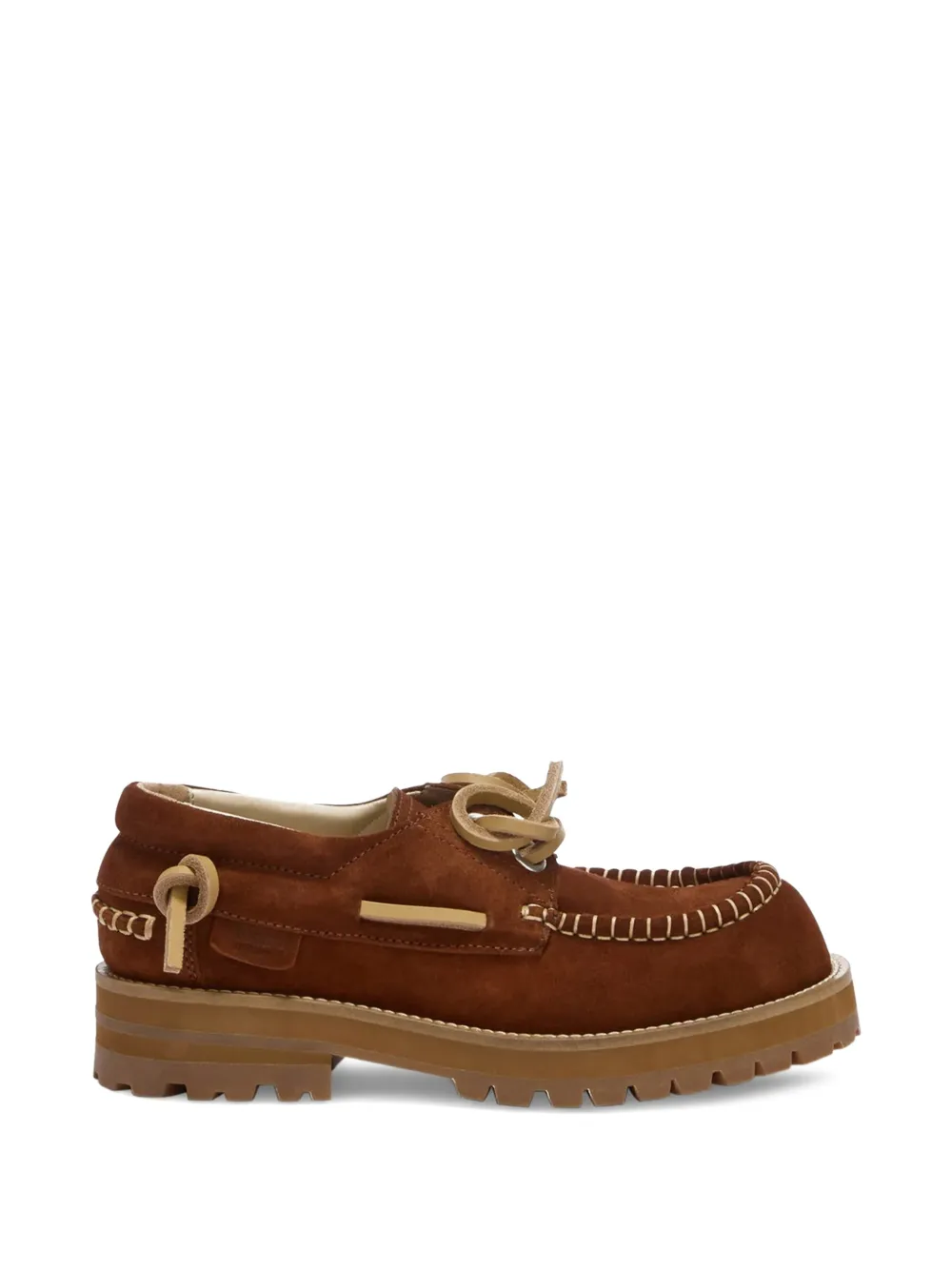 Moschino Suede Boat Shoes In Multi