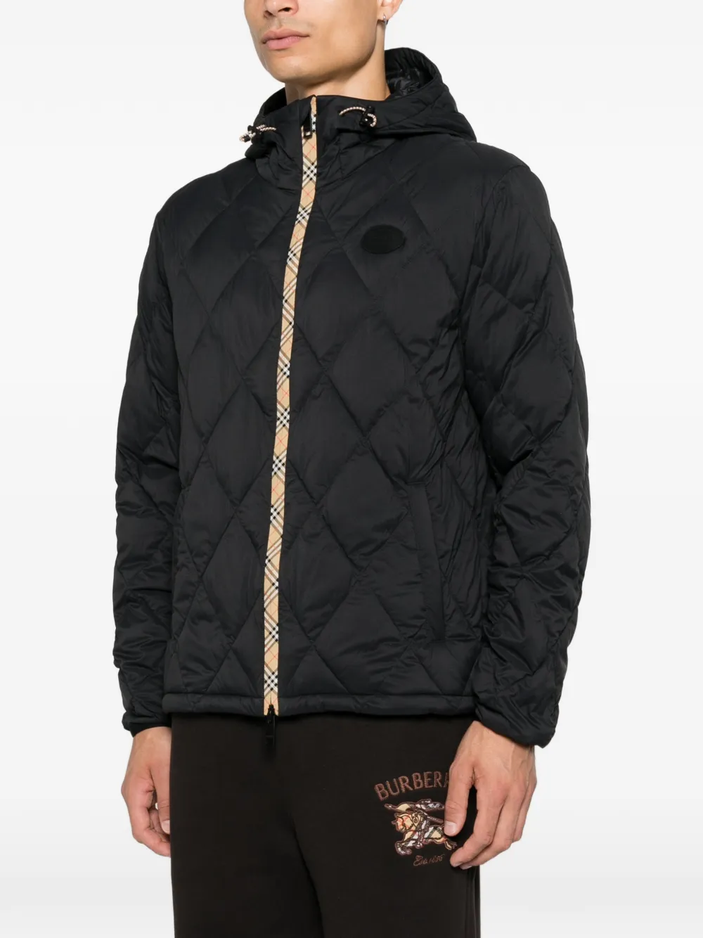 Burberry Gevoerd jack met capuchon Zwart