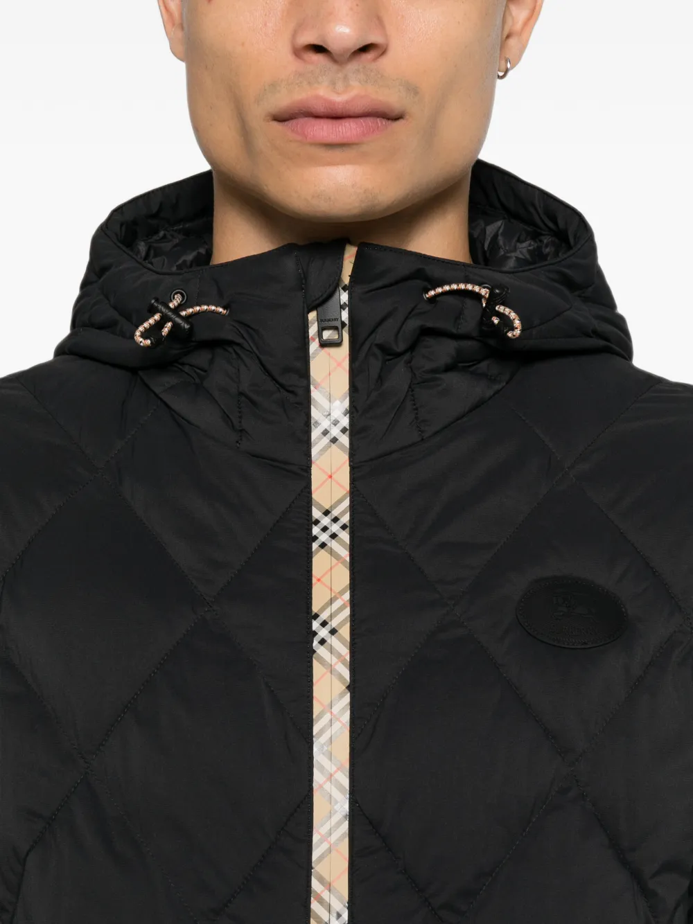 Burberry Gevoerd jack met capuchon Zwart