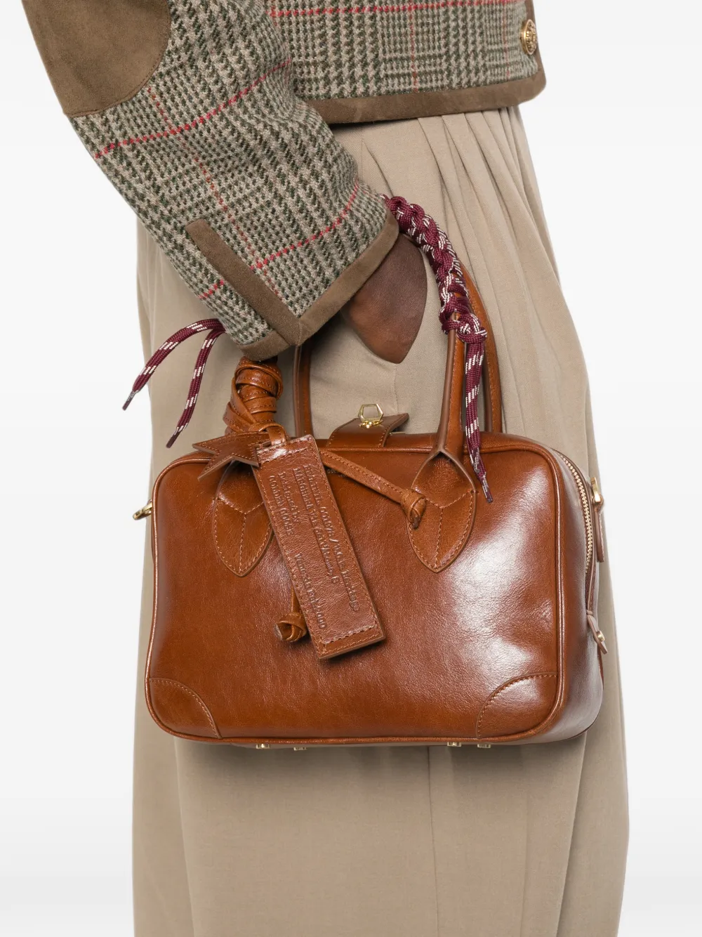 Golden Goose Vita leren schoudertas Bruin