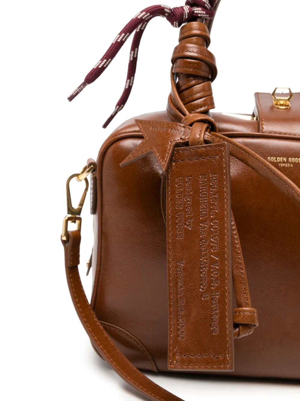 Golden Goose Vita leren schoudertas Bruin