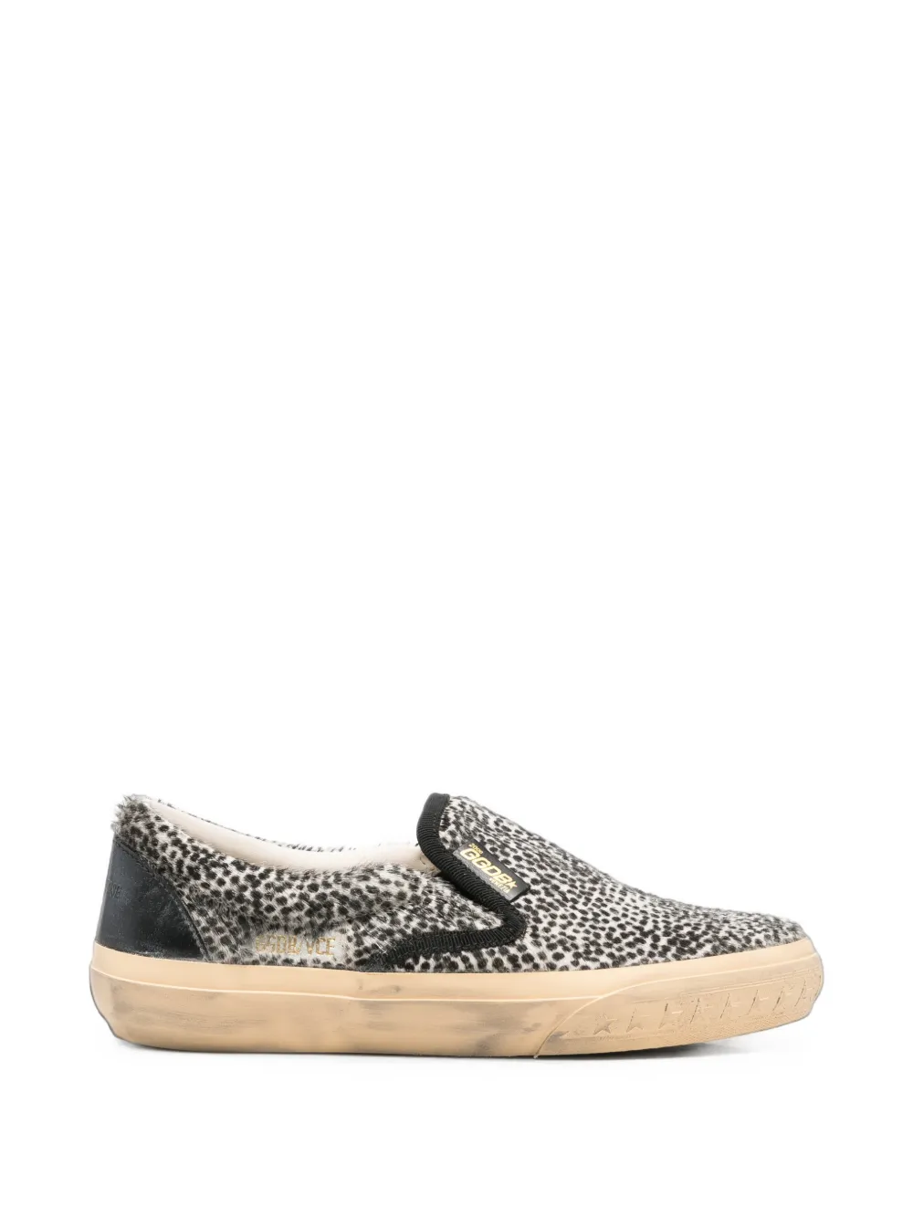 Golden Goose VCE animal-print slip-on sneakers Wit