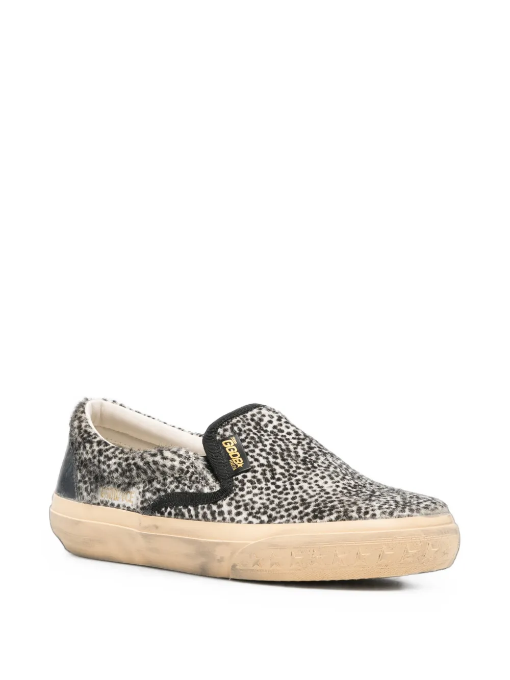Golden Goose VCE animal-print slip-on sneakers Wit